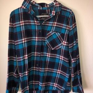 Forever 21 blue button up flannel